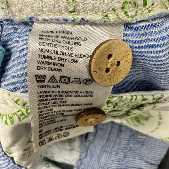 Tommy Bahama Shorts Mens 35 (36x9.5 ACTUAL) Linen Coastal Blue Stripe RELAX - Picture 7 of 9